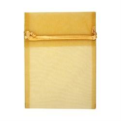 AussieSuperStore Party Essentials Organza Bag Small Mustard Organza Bag Small Mustard | Gift Bags | Christmas Gift Bags 9331468002031 VCSB17-MS